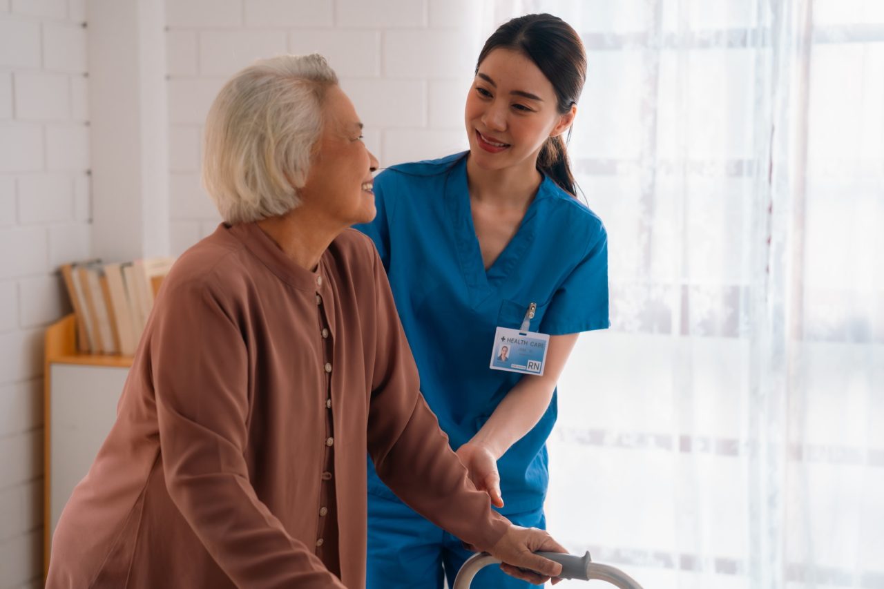 Senior Safety: Asian Elderly Receive Comprehensive Insurance Coverage for Health, Falls Emergencies